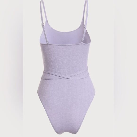 BERLOOK Textured Tie One-Piece Swimsuit Size Large - Picture 2 of 10